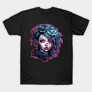 Cyberpunk Girl Tokyo Anime T-Shirt